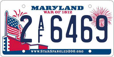 MD license plate 2AF6469