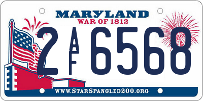 MD license plate 2AF6568