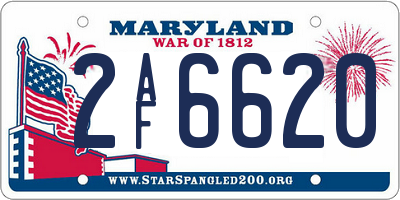 MD license plate 2AF6620