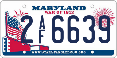 MD license plate 2AF6639