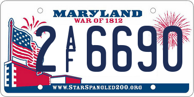 MD license plate 2AF6690