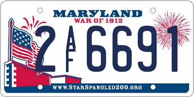 MD license plate 2AF6691
