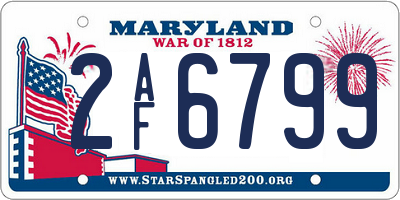 MD license plate 2AF6799
