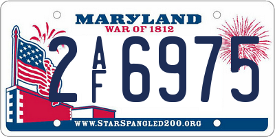 MD license plate 2AF6975
