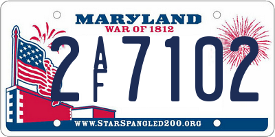 MD license plate 2AF7102