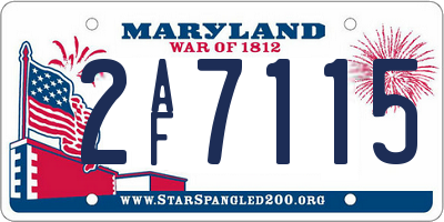 MD license plate 2AF7115