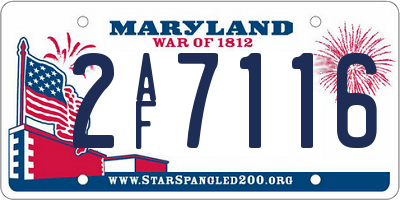 MD license plate 2AF7116