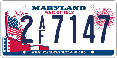 MD license plate 2AF7147