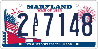 MD license plate 2AF7148