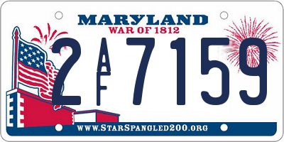 MD license plate 2AF7159