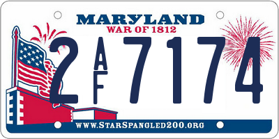 MD license plate 2AF7174