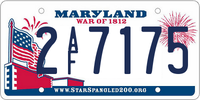 MD license plate 2AF7175