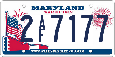 MD license plate 2AF7177