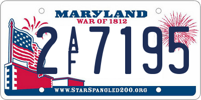 MD license plate 2AF7195