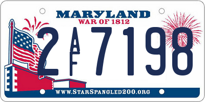 MD license plate 2AF7198