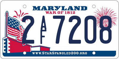 MD license plate 2AF7208