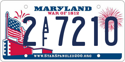 MD license plate 2AF7210