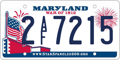 MD license plate 2AF7215