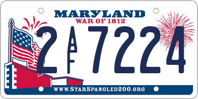 MD license plate 2AF7224