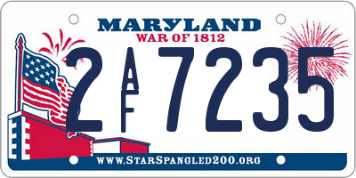 MD license plate 2AF7235
