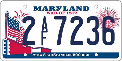MD license plate 2AF7236