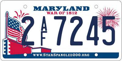 MD license plate 2AF7245