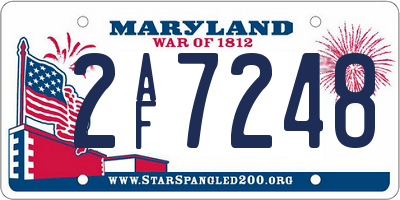 MD license plate 2AF7248