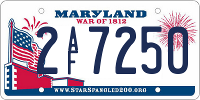 MD license plate 2AF7250