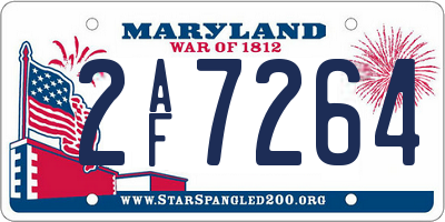 MD license plate 2AF7264