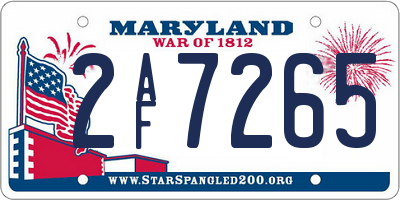 MD license plate 2AF7265