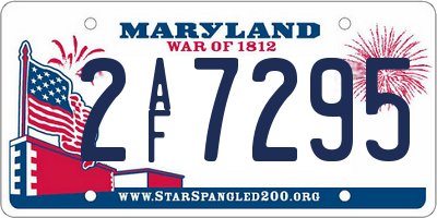 MD license plate 2AF7295