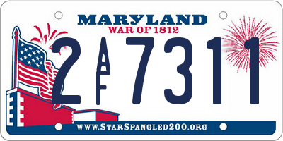 MD license plate 2AF7311