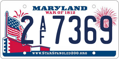 MD license plate 2AF7369