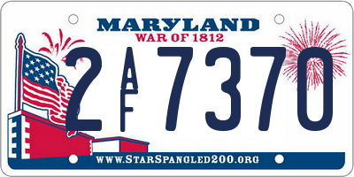 MD license plate 2AF7370