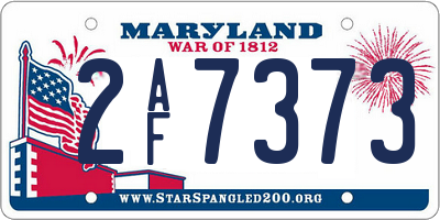 MD license plate 2AF7373