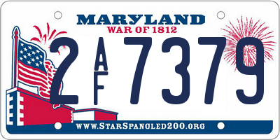 MD license plate 2AF7379