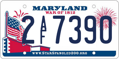 MD license plate 2AF7390