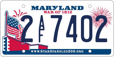 MD license plate 2AF7402