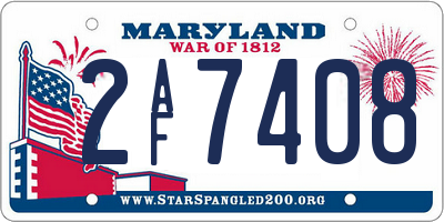 MD license plate 2AF7408