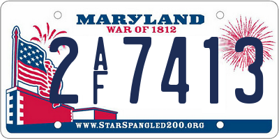MD license plate 2AF7413