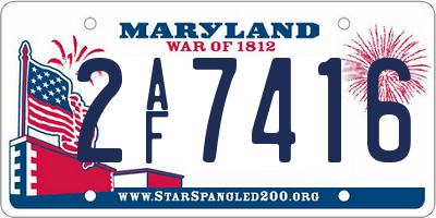 MD license plate 2AF7416