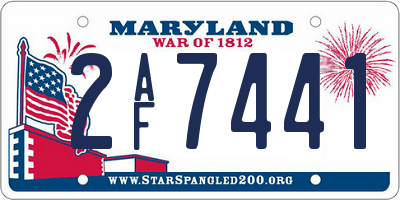 MD license plate 2AF7441
