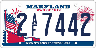 MD license plate 2AF7442