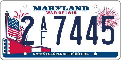 MD license plate 2AF7445