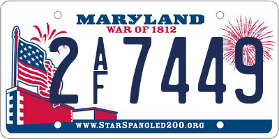MD license plate 2AF7449