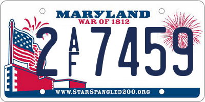 MD license plate 2AF7459