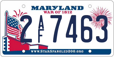 MD license plate 2AF7463