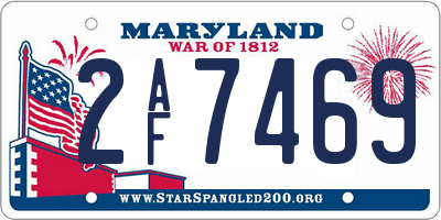 MD license plate 2AF7469