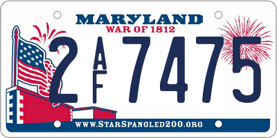 MD license plate 2AF7475