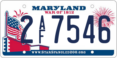MD license plate 2AF7546
